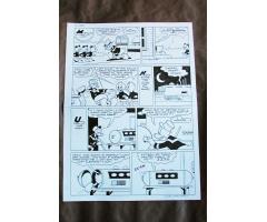 Van Horn Complete Story 10 Ink Pages Walt Disney's Comic Book Art Donald Duck & Dinosaurs WDC #7