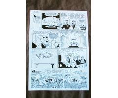 Van Horn Complete Story 10 Ink Pages Walt Disney's Comic Book Art Donald Duck & Dinosaurs WDC #7