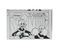 Original Comic Book Art Ink Page 2 Walt Disney's Donald Duck Mr Jones WDC&S #719
