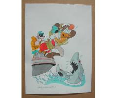 William Van Horn Uncle Scooge Launchpad McQuack Original Ducktales Cover Painting