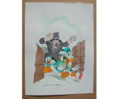 William Van Horn Donald Duck, Huey, Dewey and Louie Original Cover Painting