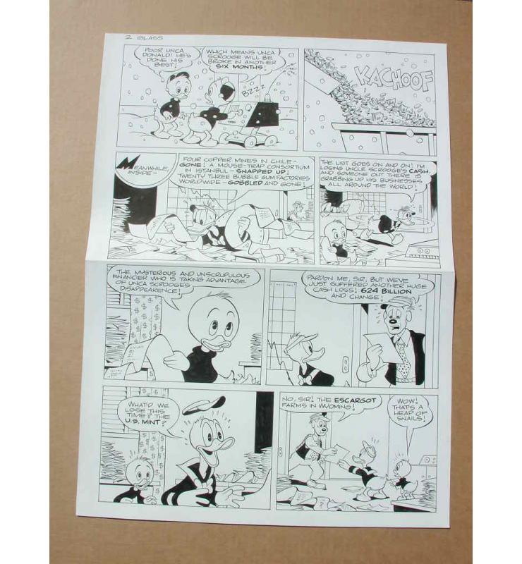1996 Ink Page 2 Walt Disney's Original Comic Book Art UNCLE SCROOGE #298