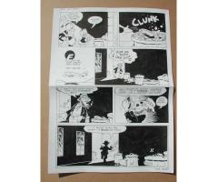 Ink Page 22 Walt Disney's Original Comic Book Art Uncle Scrooge Last Page of Story