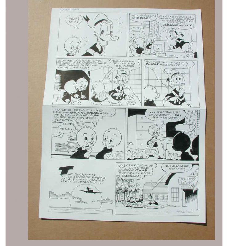 Ink Page 10 Walt Disney's Comic Book Art Uncle Scrooge #298
