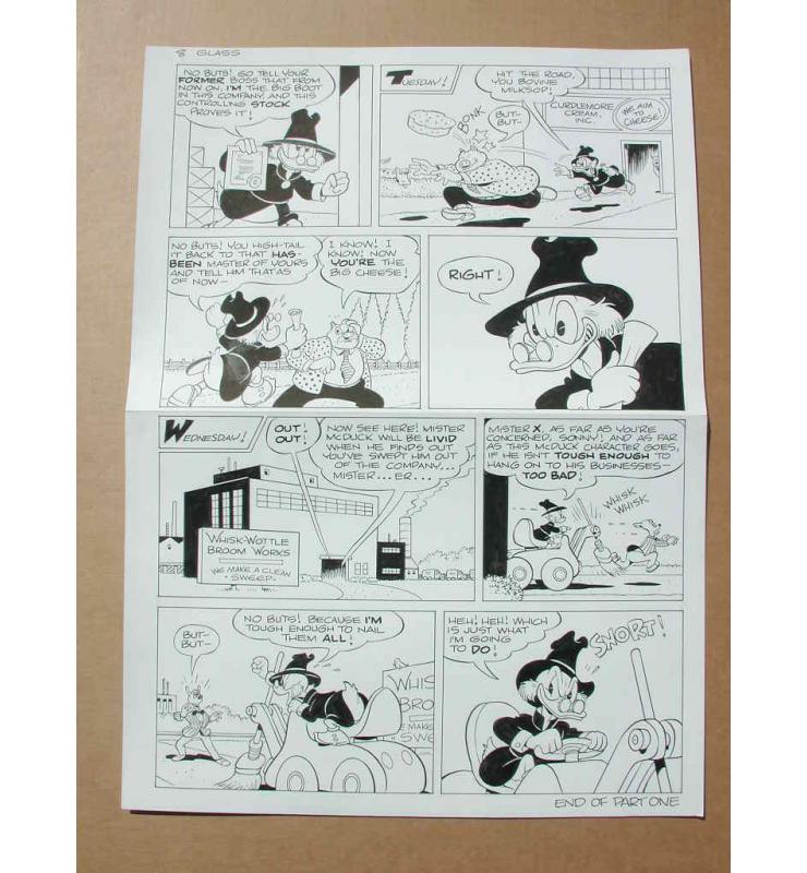 Ink Page 8 Walt Disney's Comic Book Art UNCLE SCROOGE #298 Mister X